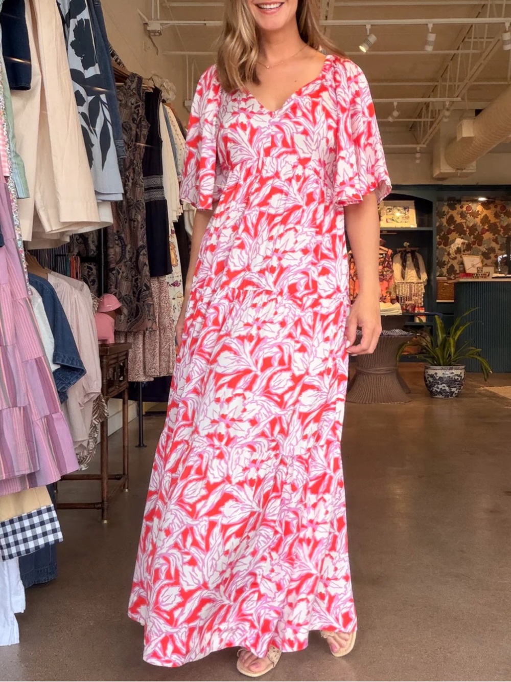 Omika Holis Maxi dress Persimmnon